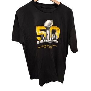 Med. Super Bowl 50 Black T-Shirt
